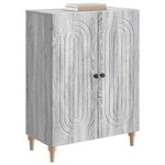 vidaXL Buffet Sonoma gris 66 x 34 5 x 90 cm Bois d'ingénierie