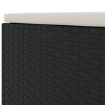vidaXL Salon de jardin 6 Pièces avec coussins Noir Résine tressée