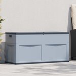vidaXL Boîte de rangement de jardin 320 L Gris Noir