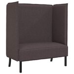 vidaXL Canapé à Haut Dossier Marron foncé 109 x 56 x 121 cm tissu