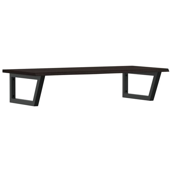 vidaXL Étagère de vasque murale acier et bois de chêne massif