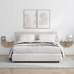 vidaXL Étagère Murale Montage mural 2 Pièces Chêne Sonoma 38 x 19 x 19 cm