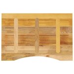 vidaXL Dessus de bureau avec courbe 80x60x2 5 cm manguier massif brut