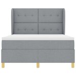 vidaXL Lit à ressorts avec matelas gris foncé 90x190 cm Gris clair