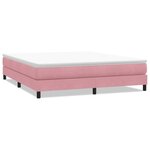 vidaXL Sommier à lattes de lit sans matelas rose 180x220 cm velours