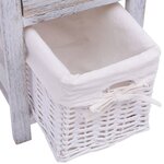vidaXL Table de chevet Bois Blanc
