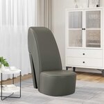 vidaXL Chaise en forme de chaussure à talon haut Gris Similicuir