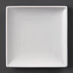 Assiettes carrées blanches 240(l)mm - lot de 12 - olympia -  - porcelaine240 240