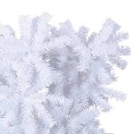 vidaXL Sapin de Noël artificiel renversé avec support Blanc 150 cm