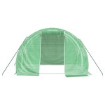 vidaXL Serre avec cadre en acier vert 6 m² 3x2x2 m