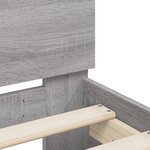 vidaXL Cadre de lit avec tête de lit et LED sonoma gris 160x200 cm