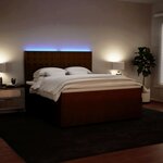 vidaXL Sommier à lattes de lit avec matelas Rose 180x200 cm Velours