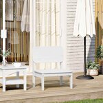 vidaXL Chaise de jardin blanc 60x52 5x72 cm bois de pin massif