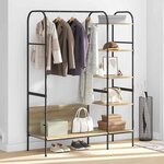 vidaXL Porte-vêtements Marron 120 x 44 x 160 cm Bois d'ingénierie