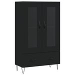 vidaXL Buffet haut noir 69 5x31x115 cm bois d'ingénierie