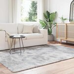 vidaXL Tapis shaggy à poils longs NAVARRA gris argenté 160x230 cm