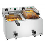 Friteuse snack iv plus - 2 x 5 5 litres - bartscher -  - acier inoxydable 575x530x385mm