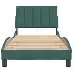 vidaXL Cadre de lit avec tête de lit Vert foncé 90x200 cm Velours