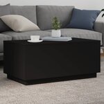 vidaXL Table basse avec lumières LED noir 90x50x40 cm