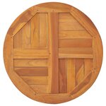 vidaXL Dessus de table Bois de teck solide Rond 2 5 cm 90 cm
