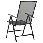 vidaXL Chaises pliables en maille lot de 4 Acier Anthracite