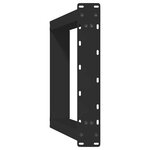 vidaXL Pieds de table console en U  2 pièces  noir  38 x (72-73) cm  acier