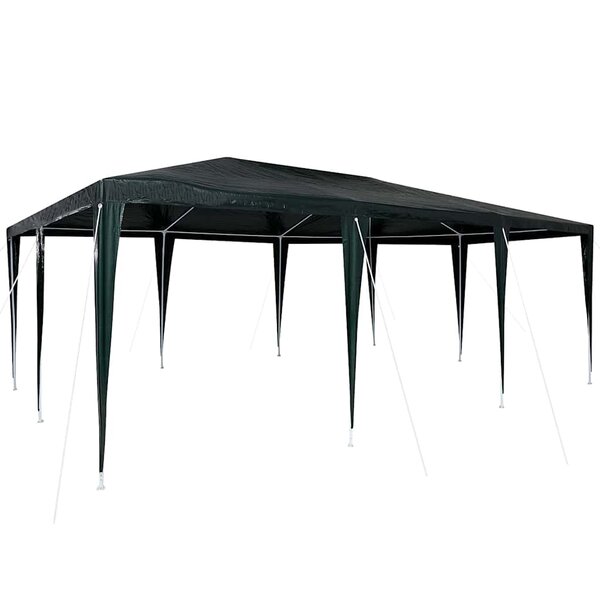 vidaXL Tente de fête Vert  Blanc 600 x 400 x 266 cm Polyester  Acier