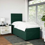vidaXL Sommier à lattes de lit avec matelas Vert foncé 90x200 cm