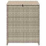 vidaXL Boîte à coussins Gris clair 55 x 55 x 69 cm polyrotin