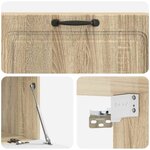 vidaXL Meuble TV mural Chêne Sonoma 98 x 41 x 30 cm Bois d'ingénierie