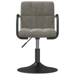 vidaXL Chaises pivotantes à manger lot de 2 gris clair velours