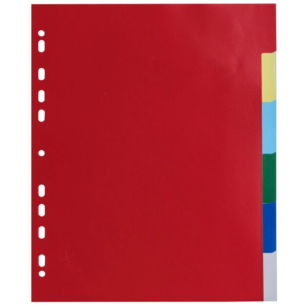 Intercalaires Polypropylène Souple 6 Positions - A4 Maxi - Couleurs Assorties - Exacompta