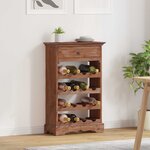 vidaXL Étagère à vin Bois de Mahogany Massif
