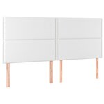 vidaXL Sommier à lattes de lit avec matelas Blanc 200x200cm Similicuir