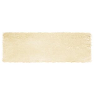 vidaXL Tapis en fausse Tafalla Crème 80 x 250 cm Polyester