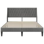 vidaXL Cadre de lit avec tête de lit Gris foncé 120 x 190 cm Velours
