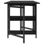 vidaXL Table à dîner 144 x 60 x 75 cm Bois d'ingénierie Chêne noir
