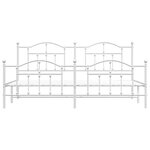 vidaXL Cadre de lit métal sans matelas et pied de lit blanc 200x200 cm