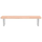 vidaXL Étagère de vasque murale acier et bois massif de hêtre