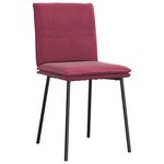 vidaXL Chaises à manger lot de 6 rouge bordeaux velours
