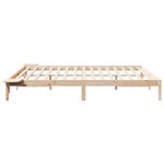 vidaXL Cadre de lit avec tables de chevet Naturel 200 x 210 cm