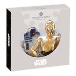 Pièce de monnaie 5 Pounds Royaume-Uni 2023 2 onces argent BE – Star Wars (R2-D2 et C3PO)