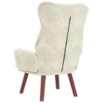vidaXL Fauteuil Relaxant en Velours Crème