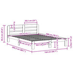 vidaXL Cadre de lit sans matelas blanc 140x200 cm bois de pin massif