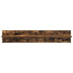 vidaXL Porte-manteau mural avec étagère Montage mural Chêne fumé 100 x 10.5 x 18 cm