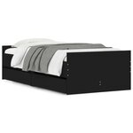 vidaXL Cadre de lit sans matelas noir 75x190 cm