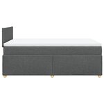 vidaXL Sommier à lattes de lit avec matelas Gris foncé 120x200cm Tissu