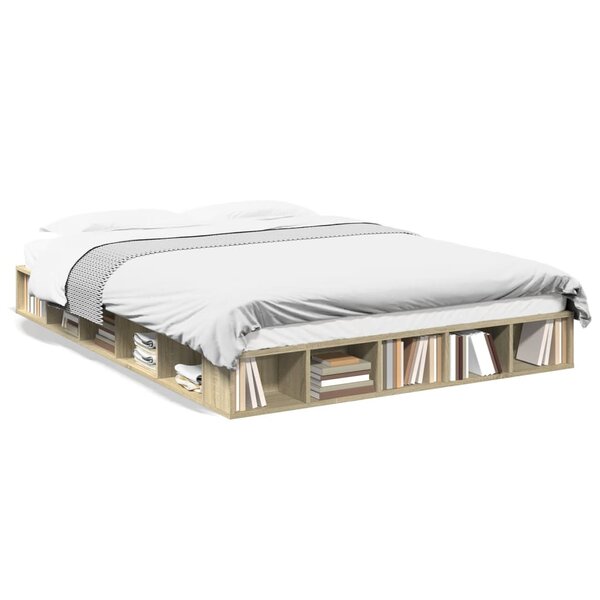 vidaXL Cadre de lit sans matelas chêne sonoma 160x200 cm
