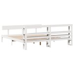 vidaXL Cadre de lit sans matelas blanc 200x200 cm bois massif de pin