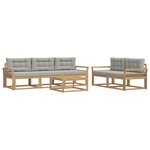 vidaXL Ensemble de canapés d'extérieur 6 pc Blanc et gris clair